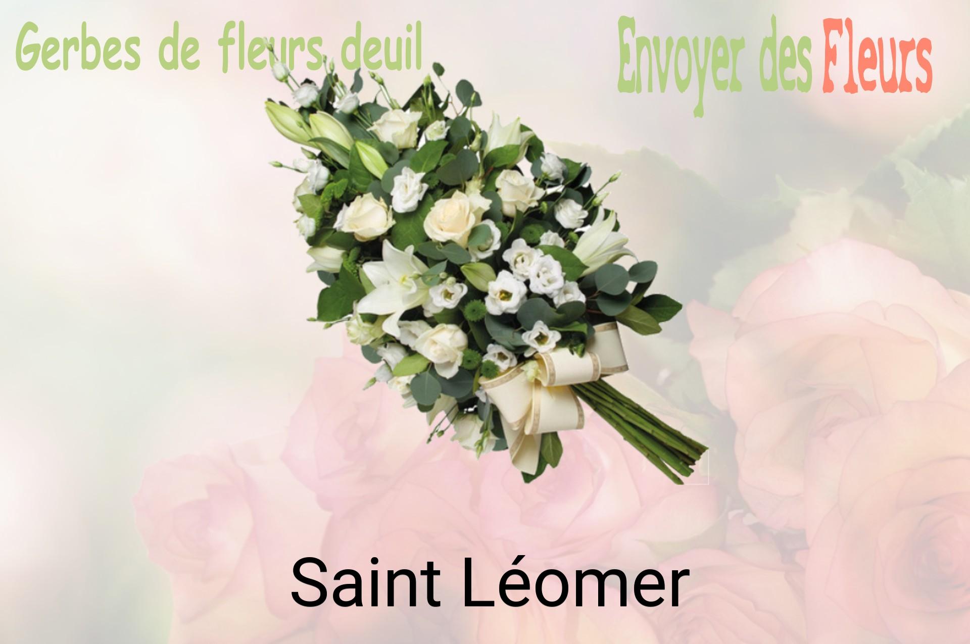 Gerbe de fleurs de deuil livrée à Saint-Léomer